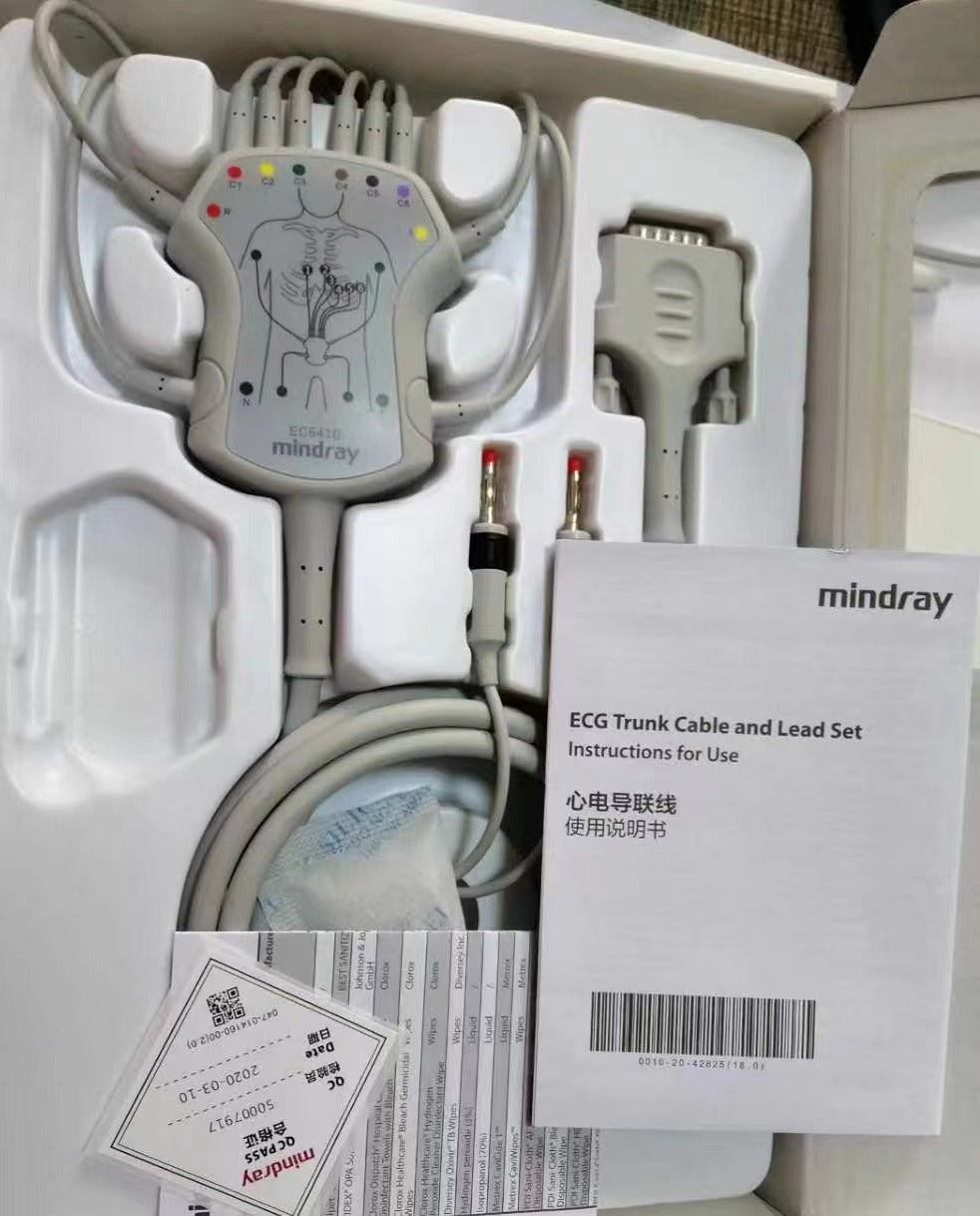 Mindray 12 lead wire 4.0 banana head European standard EC6410 for R12 new original