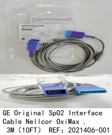 GE SpO2 In terface Cable Nellcor OxiMax , 3M(10FT) REF:2021406-001 new original