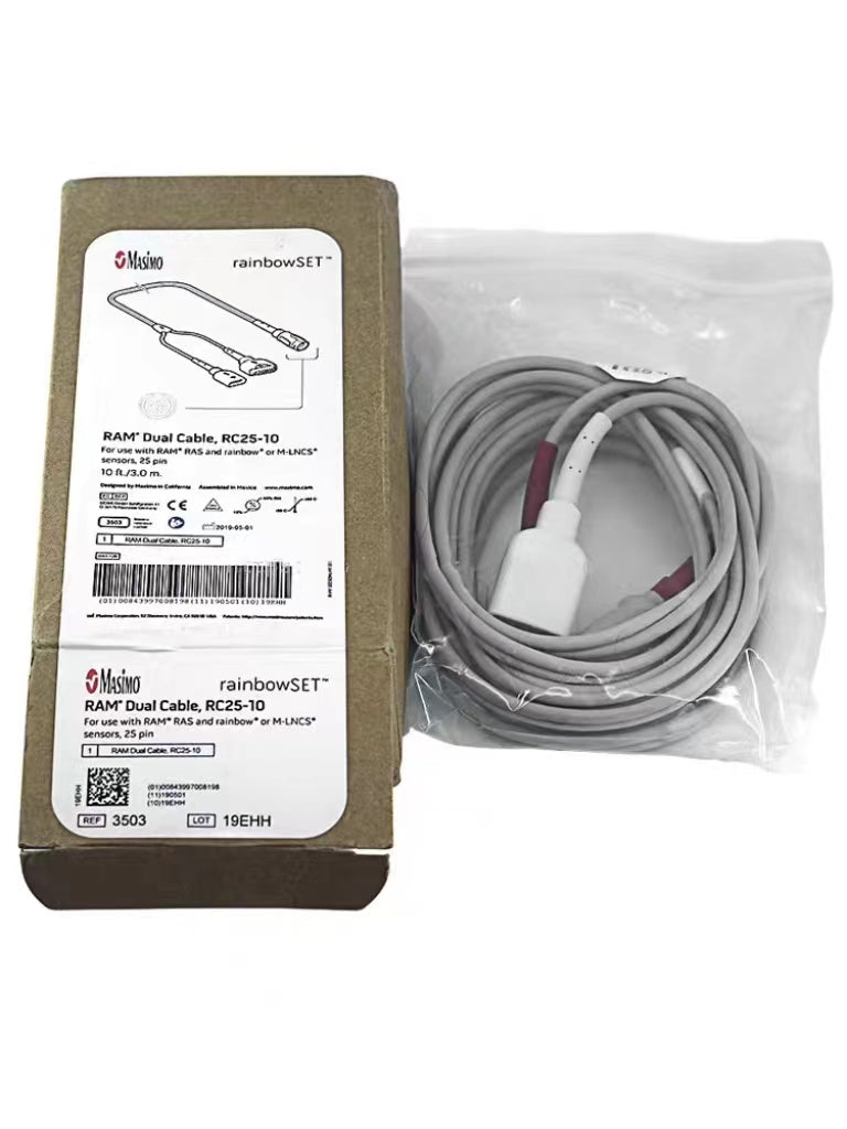 Masimo RC25-10 rainbowSET RAM Dual cable RAS M-LNCS sensor 25 pin new original
