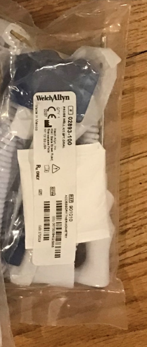 Welch Allyn PN: 02893-100 Oral Temperature Probe and Well new,original