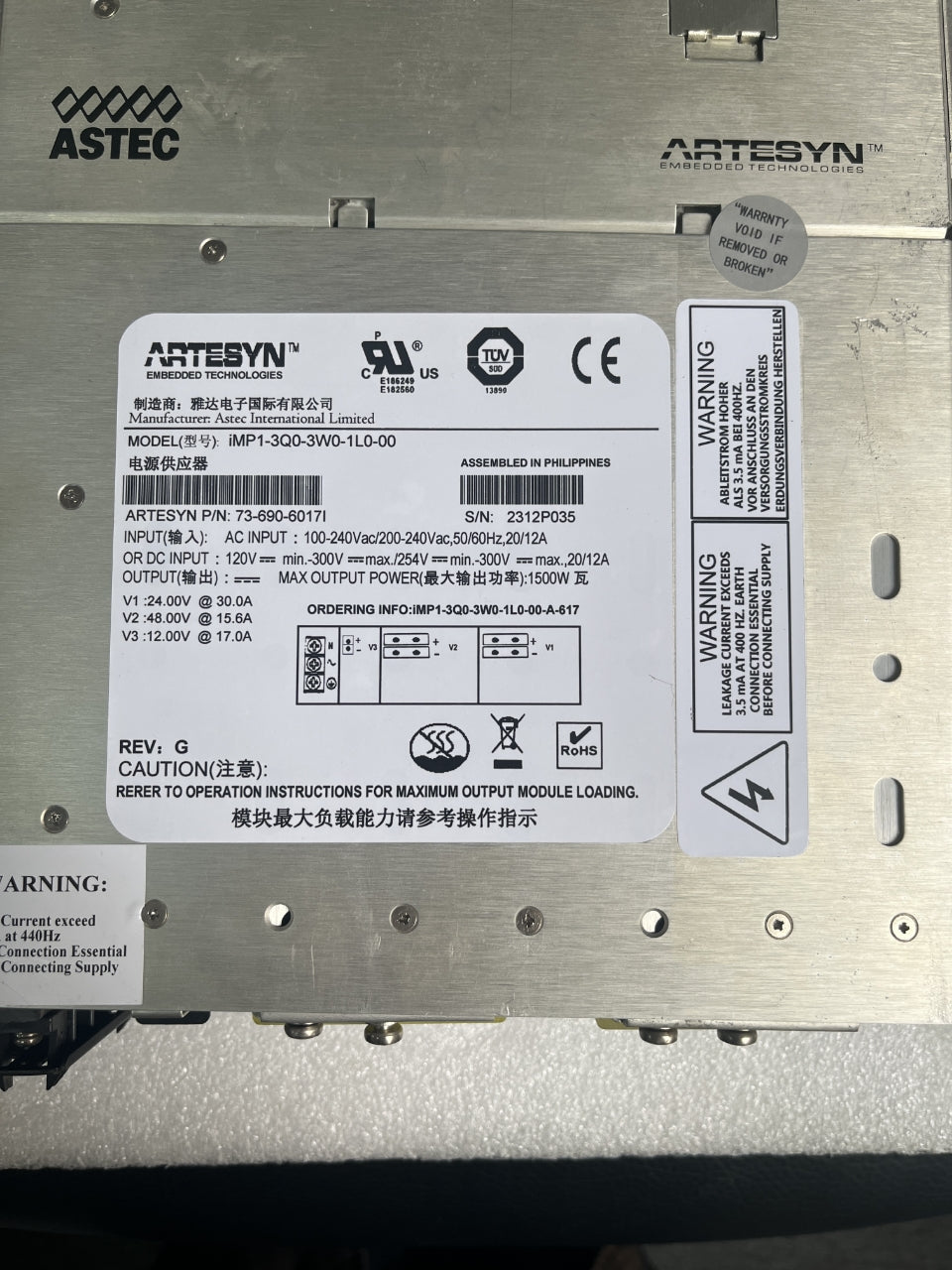 IMP1-3Q0-3W0-1L0-00 power supply 85% brand new original ,tested