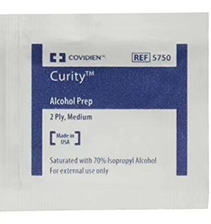 COVIDIEN 5750 Curity Alcohol Preps Wipes, Sterile, 2-Ply, M new original