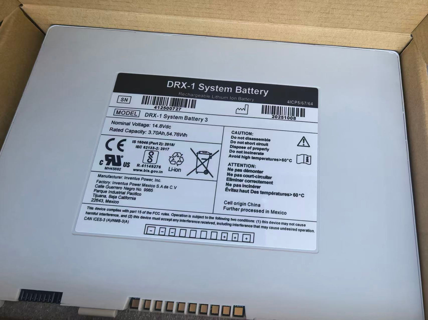 DRX-1 System battery  14.8Vdc  new original