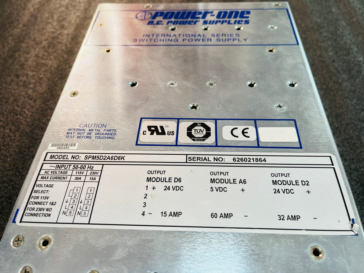 POWER-ONE  power supply  SMP5D2A6D6K    98% brand new original ,tested
